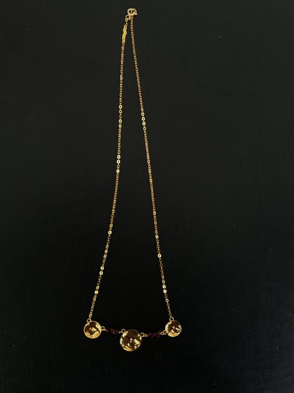 Collier 3 Battées – Grenats Rouges – Image 3