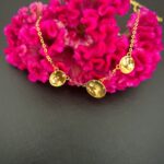 Collier 3 Battées – Grenats Roses
