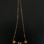 Collier 3 Battées – Grenats Rouges