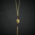 Parure de Main Motif Carte de la Guyane – Grenats Rouges