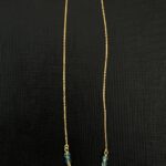 Boucles d’Oreilles Chaînette – Carte de la Guyane – Grenats Bleus