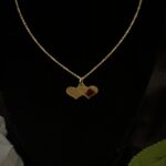 Collier avec Pendentif Double Cœur