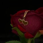 Collier avec Pendentif Double Cœur