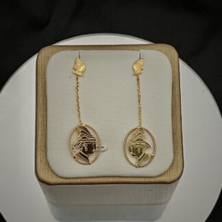 Boucles d'Oreilles Chaînette - Motif Cayennaise