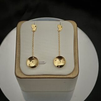 Boucles d'Oreilles Chaînette - Carte de la Guyane et Batté